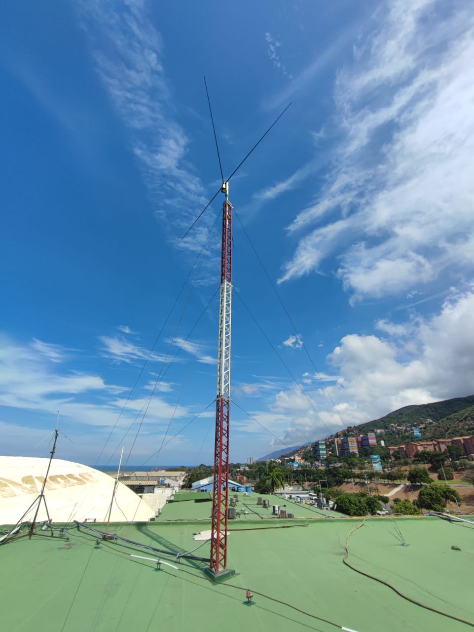 Antena HF Broadband de comunicación aeronáutica